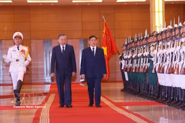 Official welcome ceremony for Thai King and Queen on State visit to Vietnam