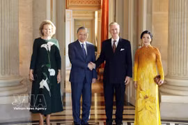 Top Vietnamese leader meets with Belgian King and Queen