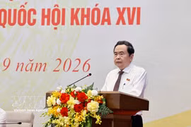National Assembly (NA) President Tran Thanh Man addresses at the first conference of full-time deputies of the 16th-tenure NA, (Photo: VNA) 