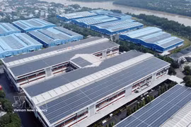 Rooftop solar power system at Kizuna JV Joint Stock Company in Tan Kim Industrial Park (Can Giuoc commune, Tay Ninh). (Photo: VNA)