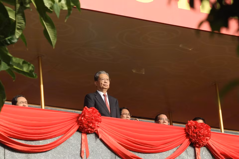Zhao Leji, member of the Standing Committee of the Political Bureau of the Communist Party of China (CPC) Central Committee and Chairman of the Standing Committee of the National People’s Congress (NPC) of China, attends the 80th Anniversary of the August Revolution and National Day parade and march. (Photo: VNA)