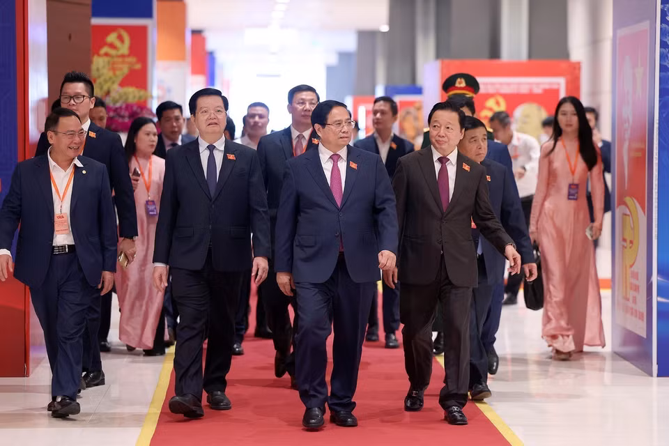 Politburo member, Secretary of the Party Committee, and Prime Minister Pham Minh Chinh attends and chairs the preparatory session of the first Congress of the Government Party Organisation for the 2025–2030 tenure. (Photo: Duong Giang - VNA)