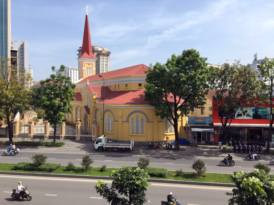 The Franciscan Church is one of the typical French architectural works in Hue city. (Photo: VNA)