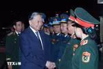 Party chief inspects combat readiness at public security, military units