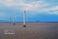 An offshore wind power project in Ca Mau province. (Illustrative photo: VNA)