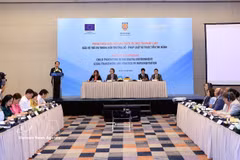 The policy dialogue on "Child protection in the digital environment: Legal frameworks and practice of implementation” on August 21 (Photo: VNA)