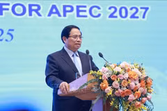 Prime Minister Pham Minh Chinh speaks at the inauguration ceremony of the National Organising Committee for APEC 2027 (Photo: VNA)