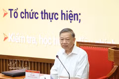 General Secretary of the Communist Party of Vietnam Central Committee and President To Lam delivers his thematic presentation at the Ho Chi Minh National Academy of Politics in Hanoi on September 14. (Photo: VNA)