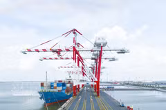 Long An International Port is one of the key gateways for Tay Ninh province to connect its cargo sources with the seaport system and international shipping routes. (Illustrative photo: VNA) 