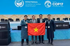The Vietnamese delegation attends the 17th session of the Conference of the Parties to the United Nations Convention to Combat Desertification (UNCCD COP17). (Photo: Vietnam Forestry Administration)