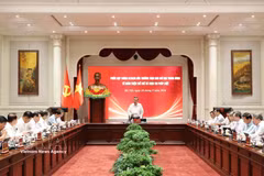 General Secretary of the Communist Party of Vietnam Central Committee and President To Lam speaks at the September meeting of the Standing Board of the central steering committee on institution improvement and law enforcement on September 28. (Photo: VNA)