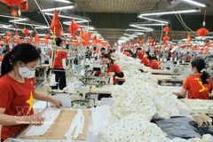 Workers at a textile and garment company. (Photo: VNA)