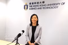 Professor Emily M. Nason, Director of Undergraduate Recruitment and Admissions at Hong Kong University of Science and Technology, grants an interview to the Vietnam News Agency. (Photo: VNA)