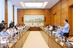 At the group discussion on the draft Law amending and supplementing several articles of the Law on Children, the Law on People with Disabilities, the Law on Medical Examination and Treatment, the Law on Pharmacy, the Law on the Elderly, and the Law on Health Insurance as part of the second session of the 16th National Assembly. (Photo: VNA)