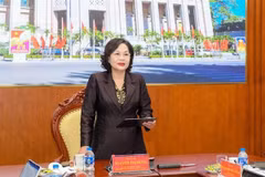 Governor of the State Bank of Vietnam Nguyen Thi Hong says basically, the 4 mandatory transferred banks complete their organisational structure model and consolidated their senior personnel. (Photo thoibaonganhang.vn