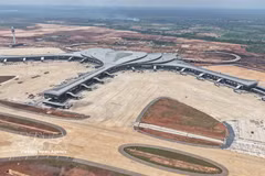 The construction site of Long Thanh International Airport in July 2026. (Photo: VNA)