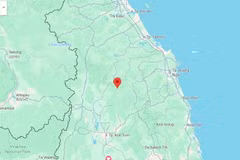 The site of November 8 morning’s earthquake in Quang Ngai, shown on Google Maps. (Photo: VNA)