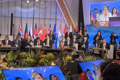 Minister of Foreign Affairs Le Hoai Trung attends the 33rd ASEAN Regional Forum (ARF-33). (Illustrative photo: VNA)