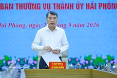Prime Minister Le Minh Hung speaks at the conference to approve a draft report on the results of the third round of inspection and supervision of the Standing Board of the Hai Phong municipal Party Committee. (Photo: VNA)