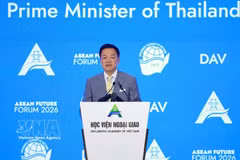 Thailand’s Prime Minister Anutin Charnvirakul speaks at the third ASEAN Future Forum. (Photo: VNA)