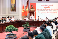 The September 10 press conference that announces the President’s orders promulgating 15 laws adopted by the National Assembly (NA) at its first extraordinary session. (Photo: VNA)