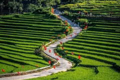 Pu Luong community-based ecotourism site in Thanh Hoa province attracts visitors during National Day holiday. (Photo published by VNA) 