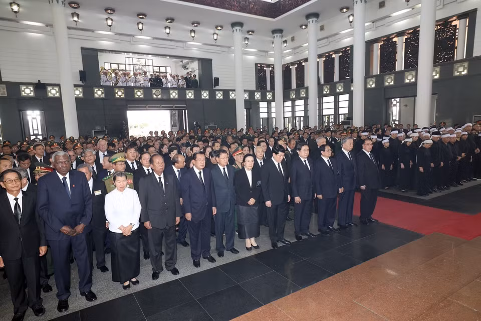 Memorial service for Party General Secretary Nguyen Phu Trong. (Photo: VNA)