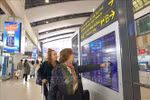 Foreign tourists at Noi Bai International Airport. (Photo: VNA)