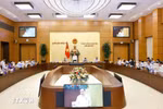 National Assembly Chairman Tran Thanh Man delivers the opening speech at the 47th session of the National Assembly Standing Committee. (Photo: VNA)