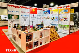 The Vietnam pavilion at the London Packaging Week. (Photo: VNA) 