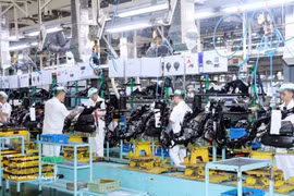 A production line at Honda Vietnam’s factory in Dong Van II Industrial Park, Ninh Binh province. (Photo: VNA) 