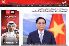 Vietnamese PM Pham Minh Chinh's official visit grabs the headlines of the Kuwaiti media. (Photo published by VNA)