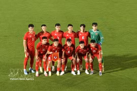 Vietnam's U23 team secure a quarterfinal berth at ASIAD 2026. (Photo: VNA)