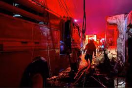 Indonesia's Kompas TV reported that the fire has been extinguished while evacuation efforts continue. (Photo: AFP ) 