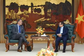 Prime Minister Pham Minh Chinh meets with EDF's Senior VP Government and International Affairs Erkki Maillard in Hanoi on March 12, 2025. (Photo: VNA)