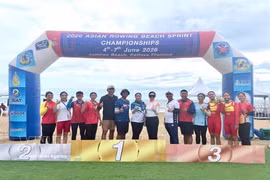 Vietnam claim two golds at Asian beach rowing championships (Photo: VNA)