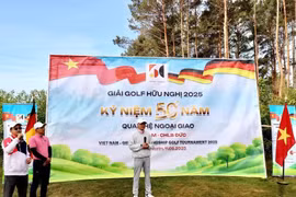 Vietnamese Ambassador Vu Quang Minh speaks at the opening ceremony. (Photo: VNA)