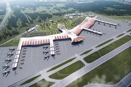 A graphic image of a new terminal of Phu Quoc International Airport (Photo: CPG Consultants)