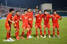 The Vietnam U23 team has qualified for the AFC U23 Asian Cup finals for the sixth consecutive time. (Photo: VNA) 