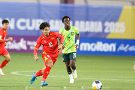 Chu Ngoc Nguyen Luc – one of the standout players born in 2009 who featured in Vietnam's U17 squad at the AFC U17 Asian Cup 2025. (Photo: VFF)