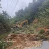 Landslides block roads in mountainous areas of Thanh Hoa (Photo: VNA)