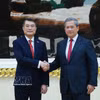 Cambodian Prime Minister Hun Manet (right) welcomes Vietnamese Prime Minister Le Minh Hung in Phnom Penh on October 9, 2026. (Photo: VNA)