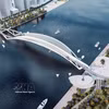 A graphic image of a 1-trillion-VND pedestrian bridge across the Saigon River in Ho Chi Minh City (Photo: VNA) 