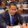 Minister Counsellor Nguyen Hai Luu, Deputy Permanent Representative of Vietnam to the UN, speaks at the session. (Photo: VNA)