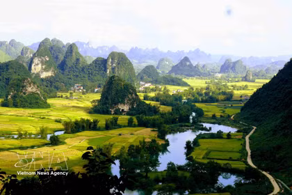 Ngoc Con Valley in Dinh Phong commune, Cao Bang province (Photo: VNA)
