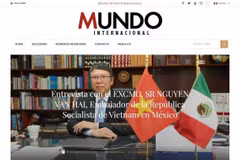 Mundo Internacional publishes an interview with Vietnamese Ambassador to Mexico Nguyen Van Hai. (Photo: Screenshot)