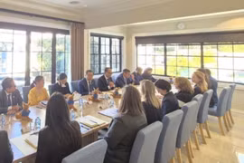 Vietnamese Ambassador to Australia Pham The meeting between the ASEAN–Australia Centre (AAC) under the DFAT and the ASEAN Committee in Canberra (ACC). (Photo published by VNA)