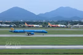 Aircraft at Noi Bai International Airport. (Photo: VNA)