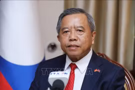 Professor Boviengkham Vongdara, Minister of Technology and Communications of Laos in an interview with the Vietnam News Agency. (Photo: VNA)