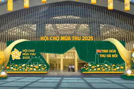 The entrance gate of the Autumn Fair 2025. (Photo: vneconomy.vn)